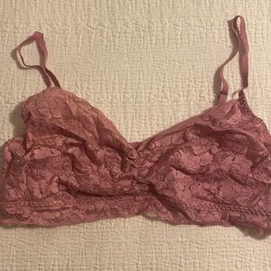 Pink lace bralette/ L